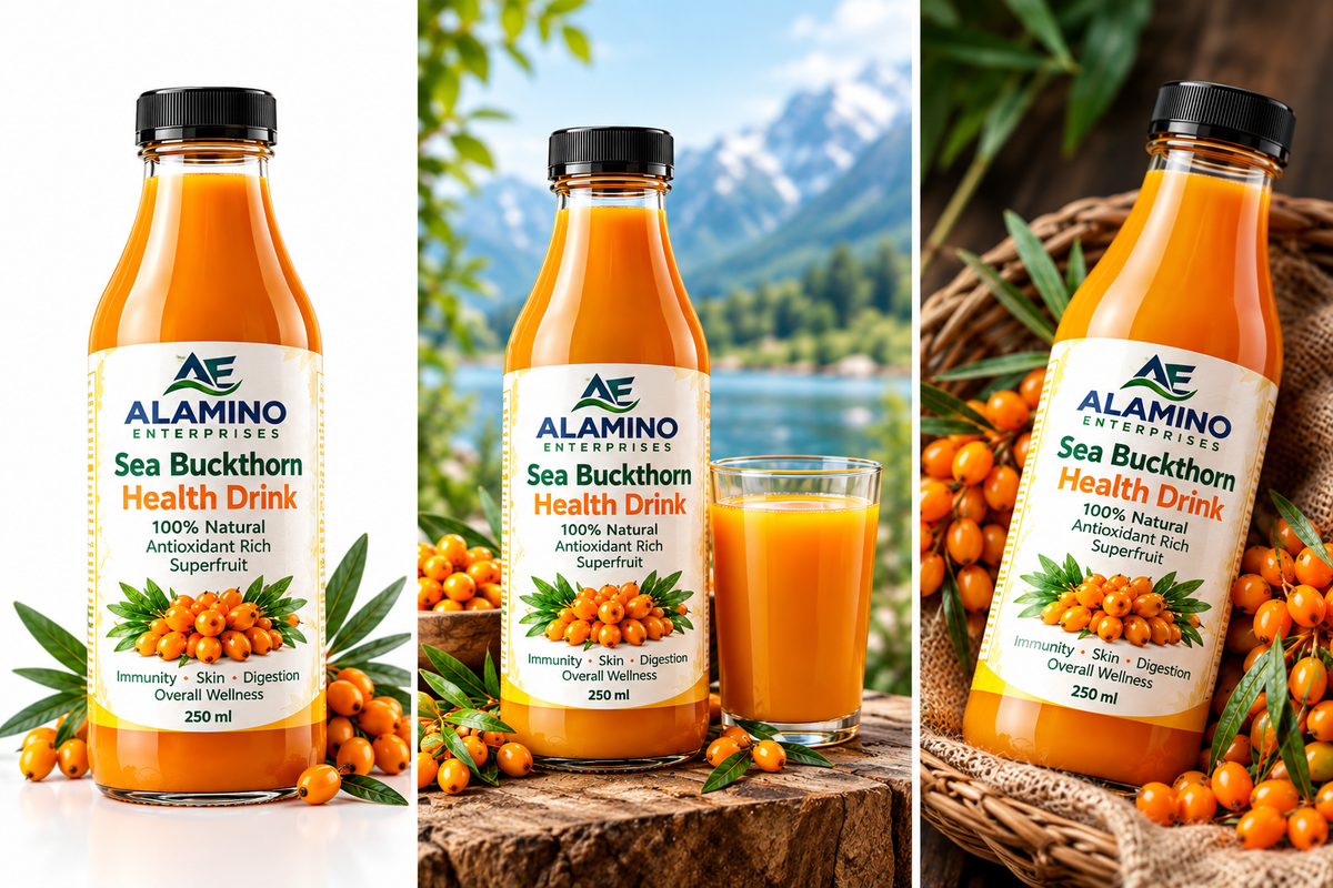 Alamino Sea Buckthorn Health Drink – 250ml | 100% Natural Antioxidant Rich